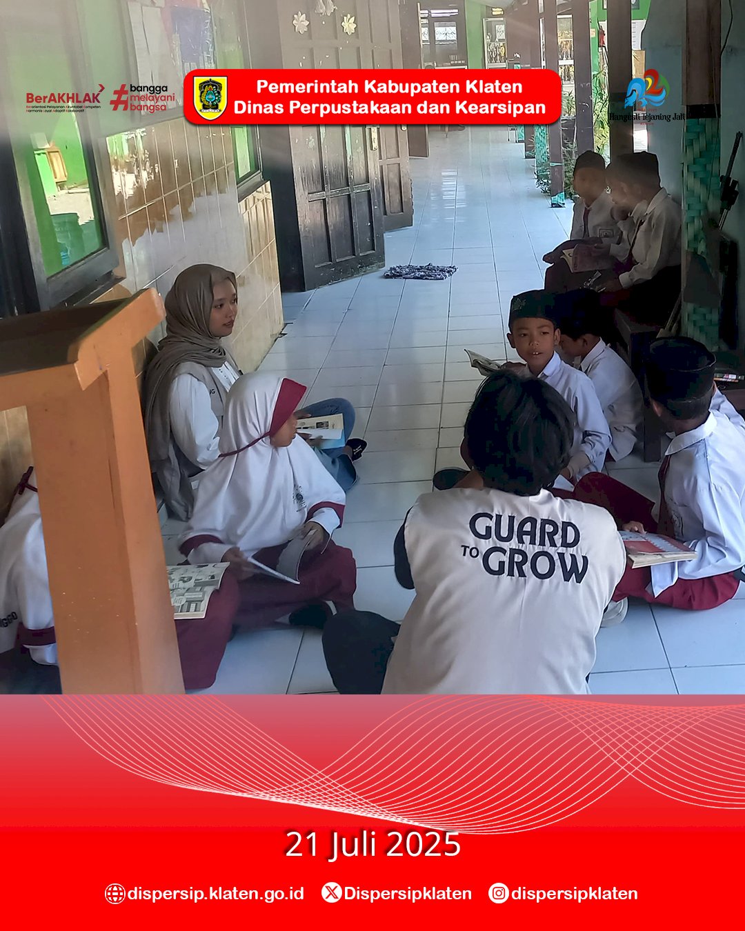 Mbak Marsini Hadir di SD MI Ma’arif Sukorini, Dukung Literasi bersama KKN UPN Veteran Yogyakarta