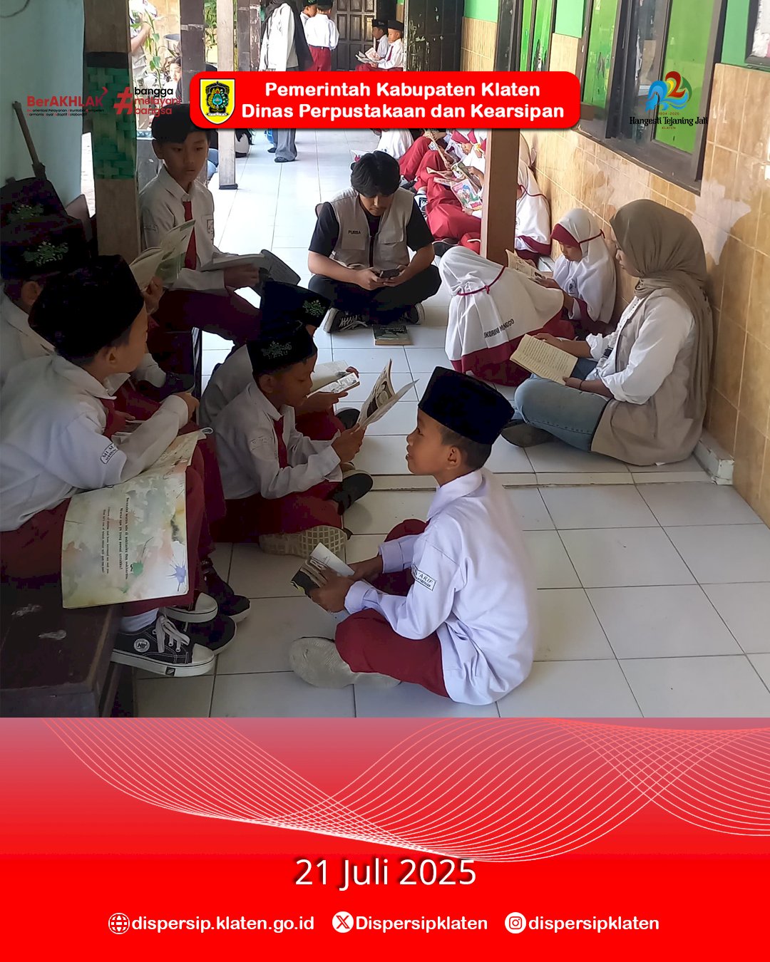Mbak Marsini Hadir di SD MI Ma’arif Sukorini, Dukung Literasi bersama KKN UPN Veteran Yogyakarta