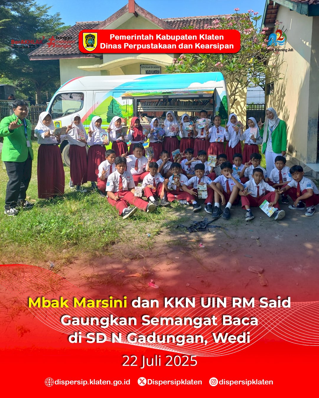 Mbak Marsini dan KKN UIN RM Said Gaungkan Semangat Baca di SDN Gadungan, Wedi