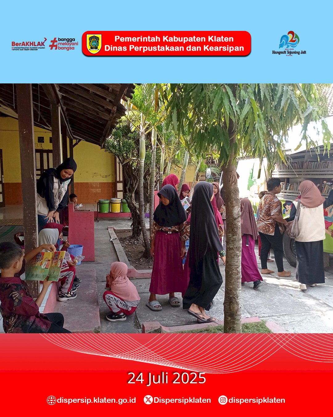 Mbak Marsini Singgah di SDN 1 Kedungan, Pedan: Dukungan Literasi Bersama KKN UIN RM Said Surakarta