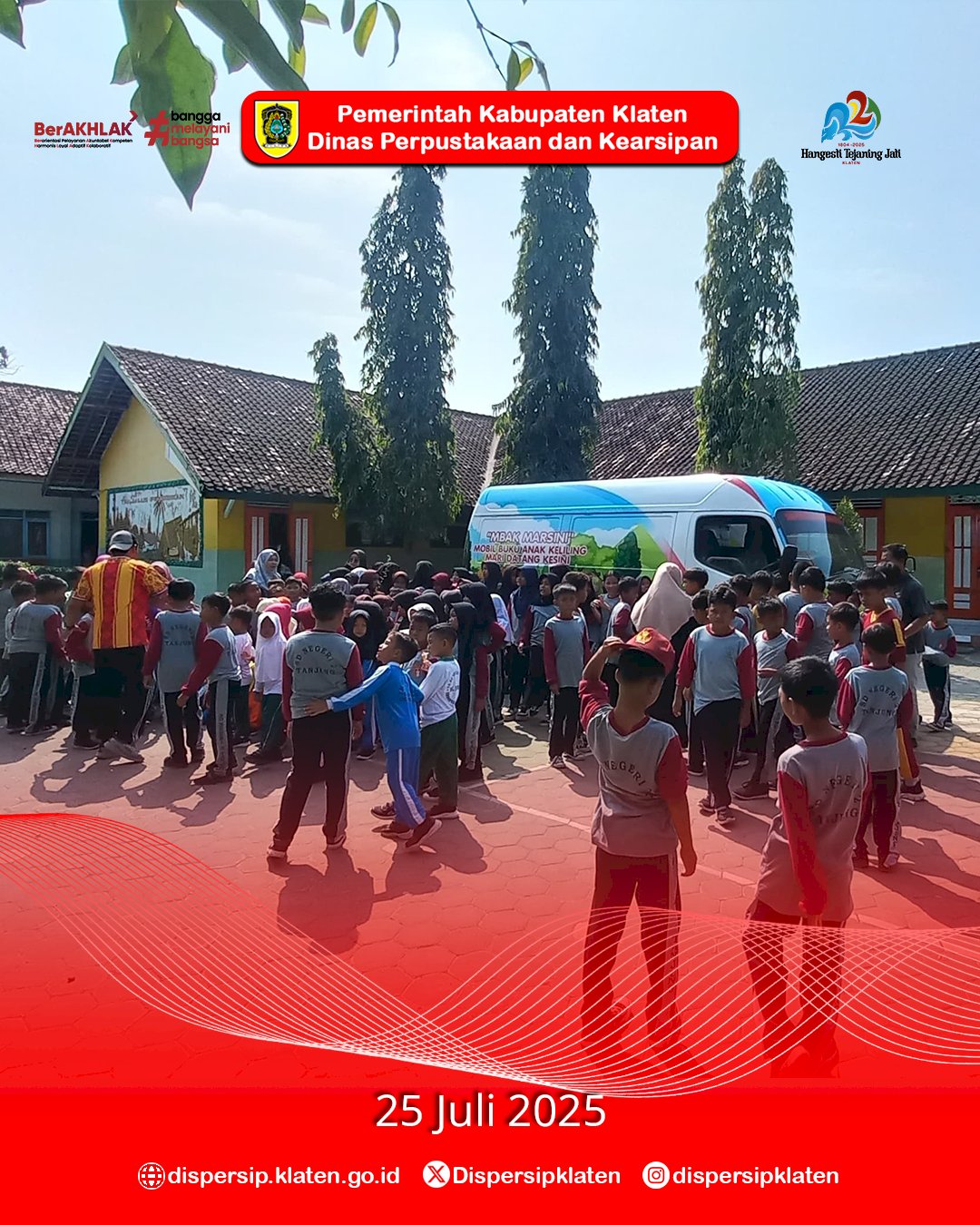 SDN 2 Tanjung Juwiring Sambut Mbak Marsini, Semangat untuk Gerakan Literasi Sekolah