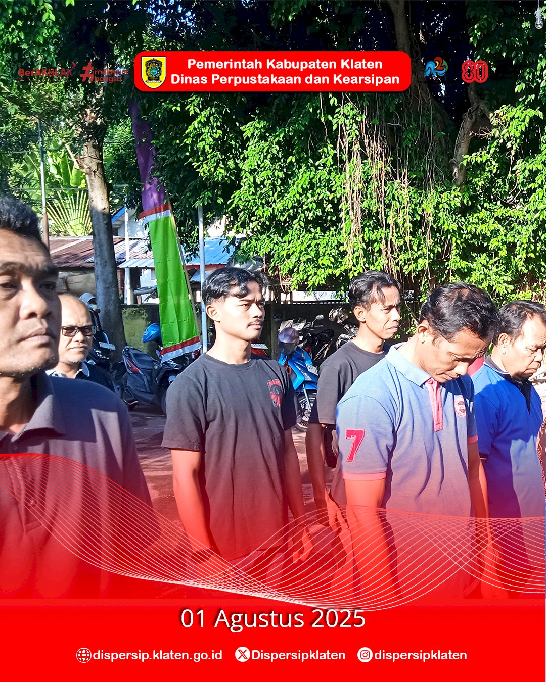 Dispersip Klaten Gelar Apel Jumat Pagi, Bahas Ketentuan Penggunaan Seragam Dinas Terbaru