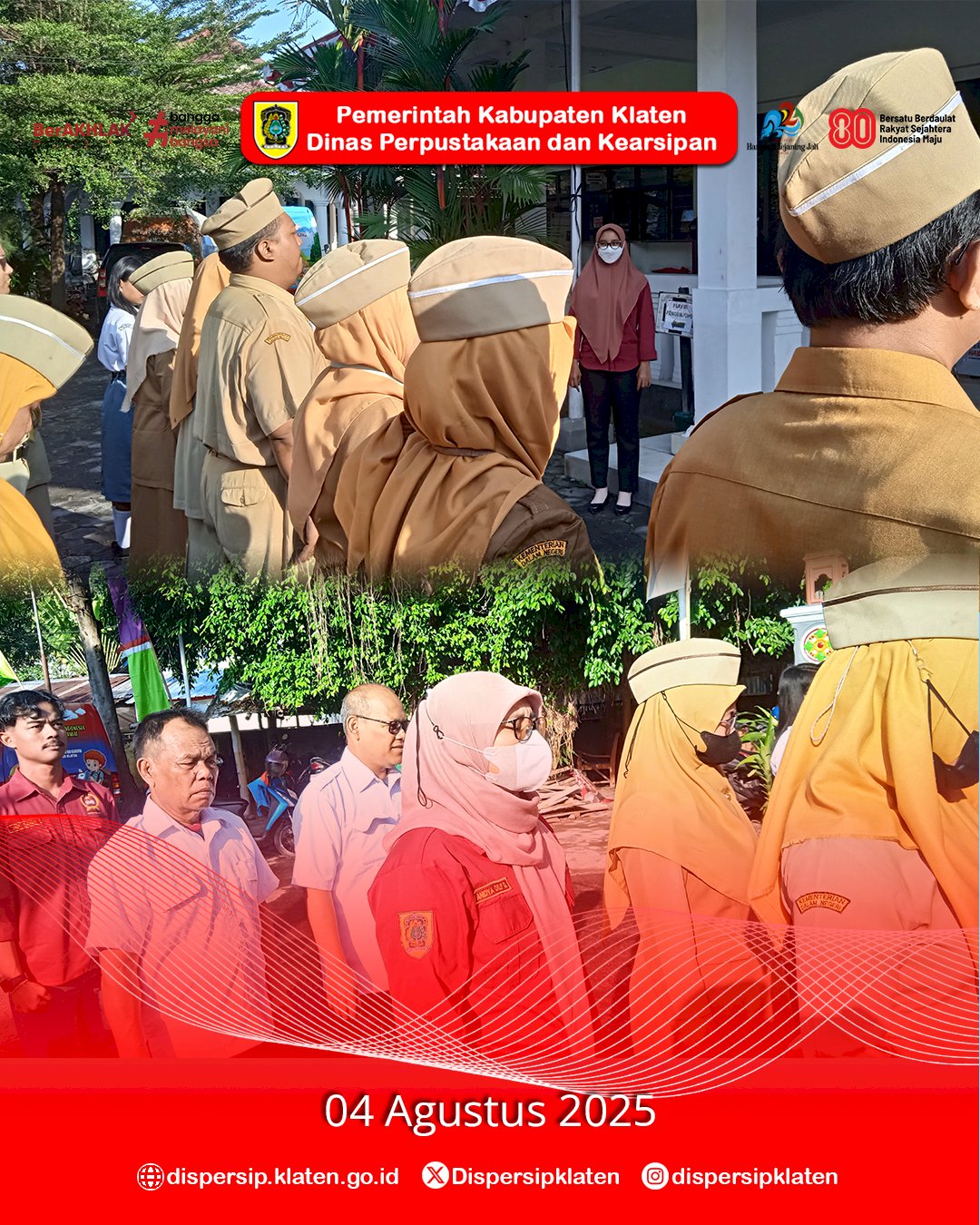 Apel Senin Pagi Dispersip Klaten: Kearsipan Bergerak dalam Evaluasi, Perpustakaan Giatkan Literasi