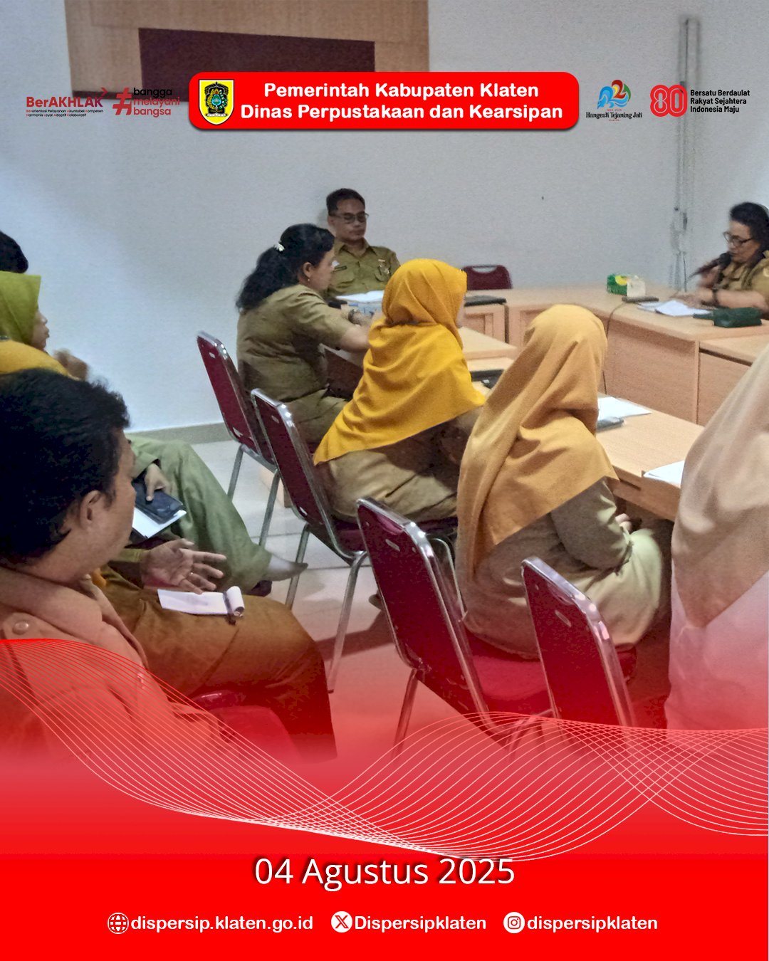 Dispersip Klaten Gelar Rakor Internal, Matangkan Program dan Capaian Kinerja Triwulan III