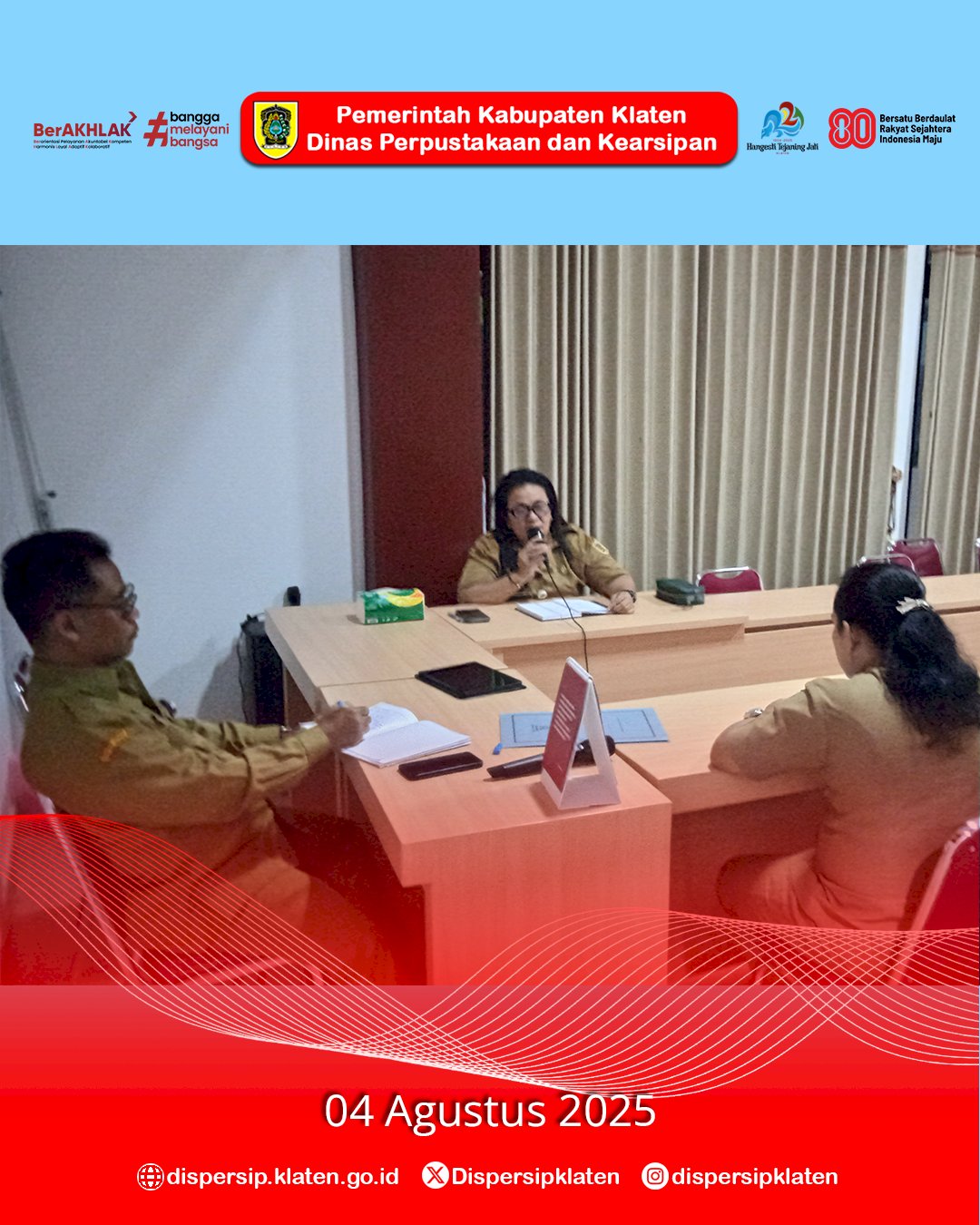 Dispersip Klaten Gelar Rakor Internal, Matangkan Program dan Capaian Kinerja Triwulan III