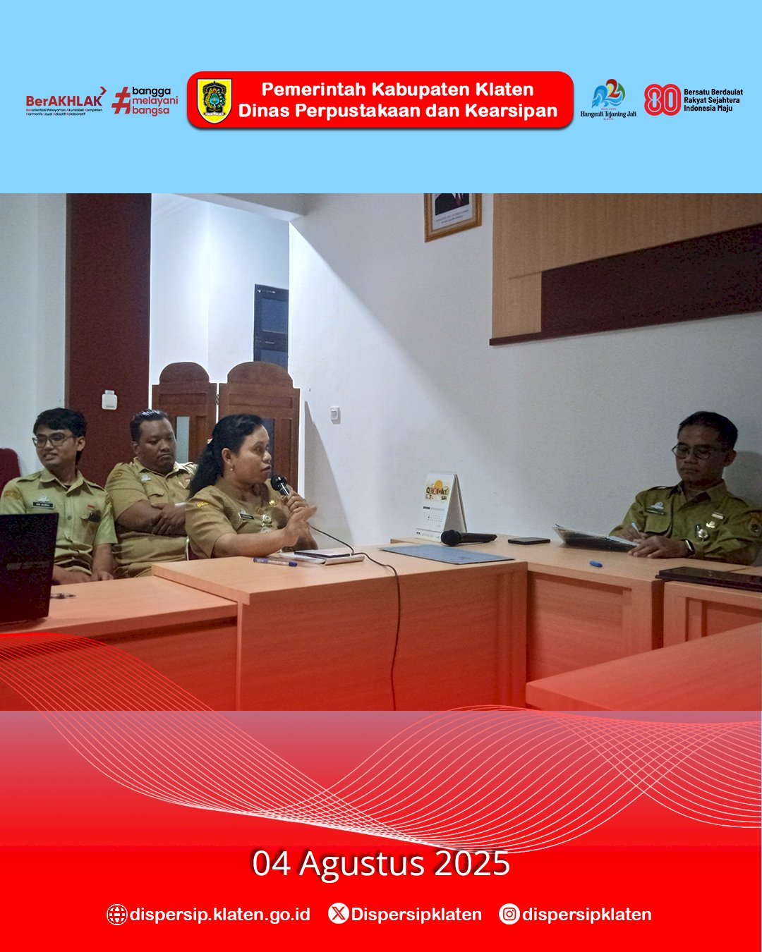 Dispersip Klaten Gelar Rakor Internal, Matangkan Program dan Capaian Kinerja Triwulan III