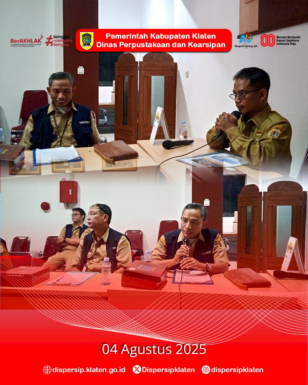 Dispersip Klaten Peringkat Kedua Sementara SAQ KIP se-Kabupaten, Diskominfo Klaten Gelar Visitasi
