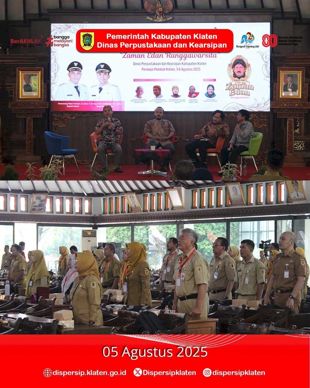 Bupati Klaten Apresiasi Bedah Buku 'Zaman Edan Ronggowarsito', Oase di Tengah Menurunnya Minat Baca