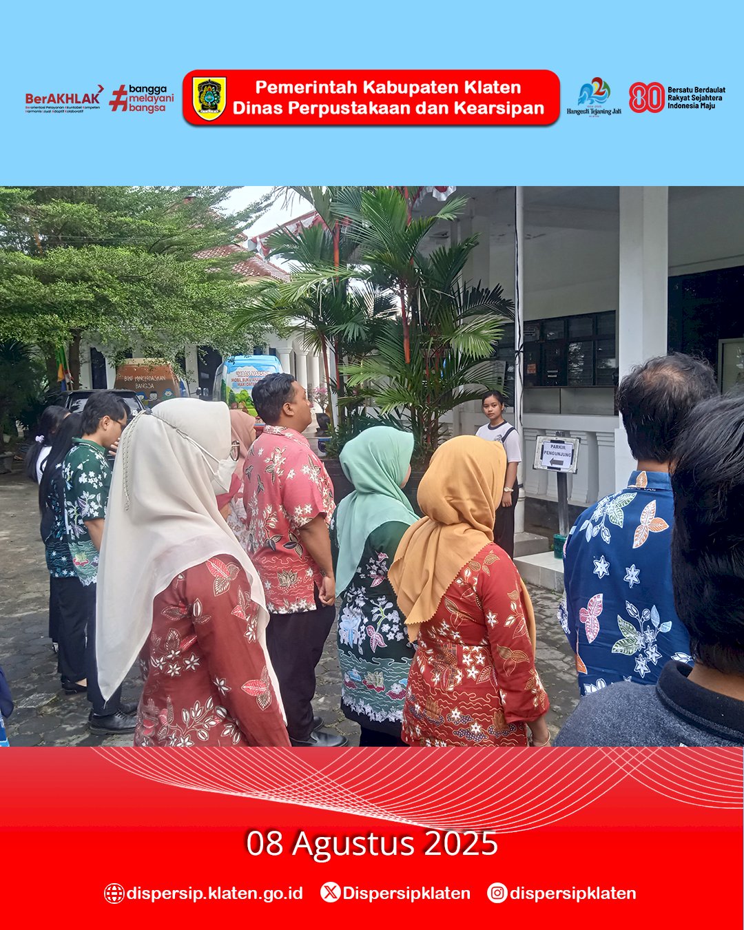 Apel Jumat Pagi Dispersip Klaten Bahas Persiapan HUT ke-80 Republik Indonesia