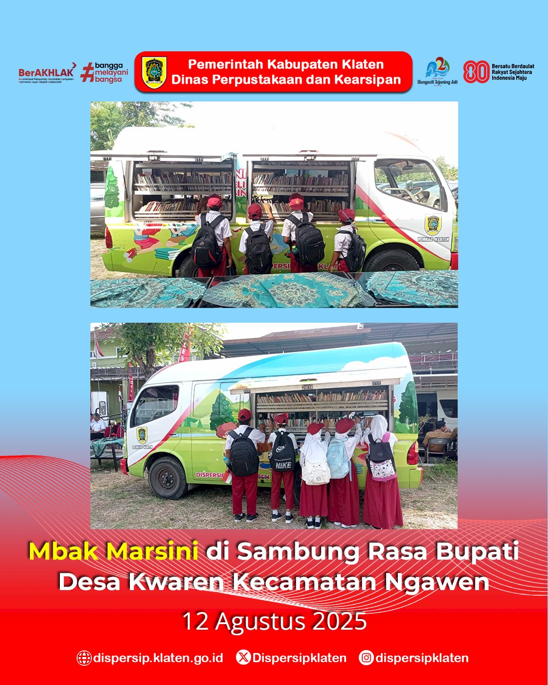 Literasi Hadir di Tengah Warga: Mbak Marsini Ramaikan Sambung Rasa Bupati Klaten