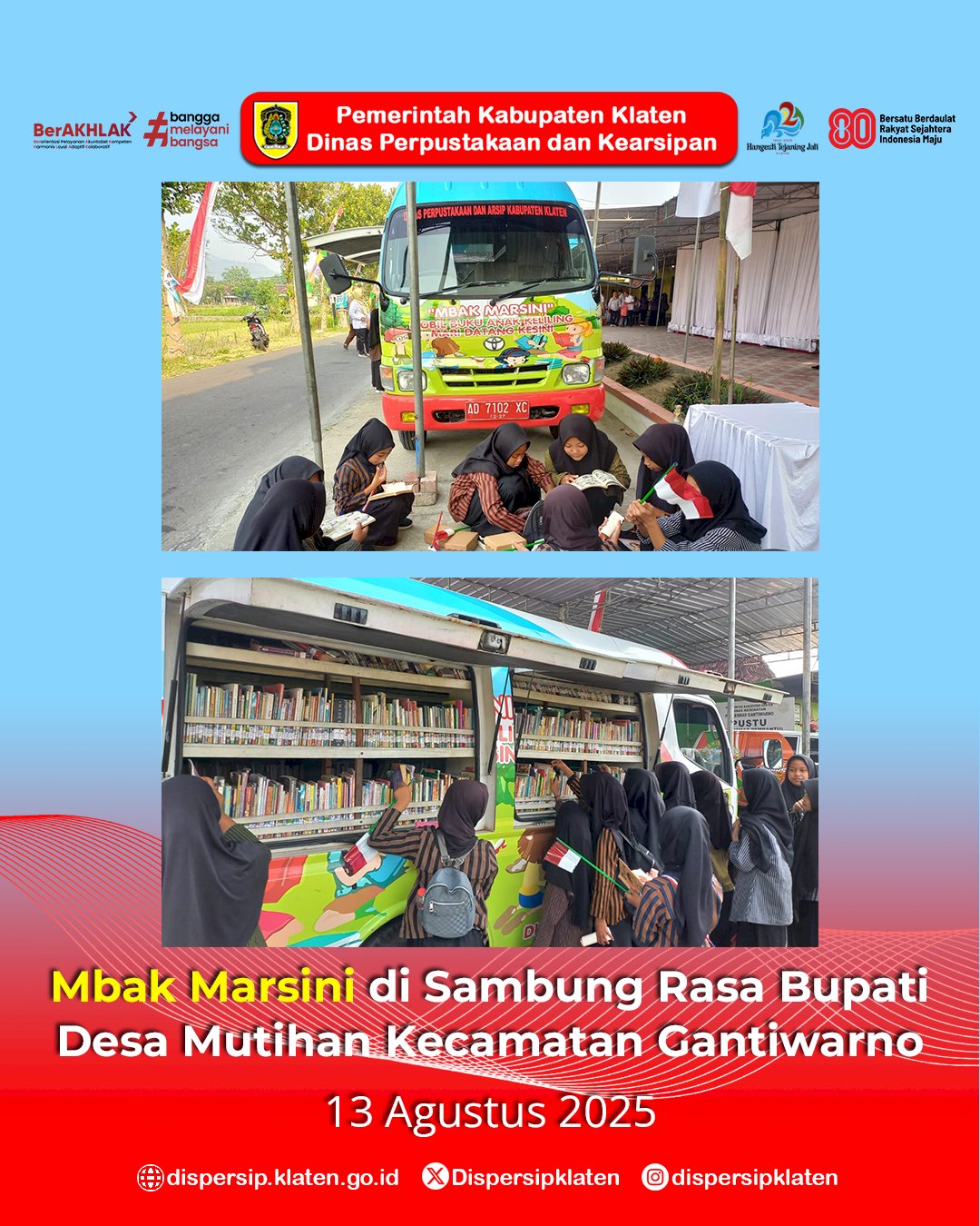 Literasi Hadir di Tengah Warga: Mbak Marsini Ramaikan Sambung Rasa Bupati Klaten
