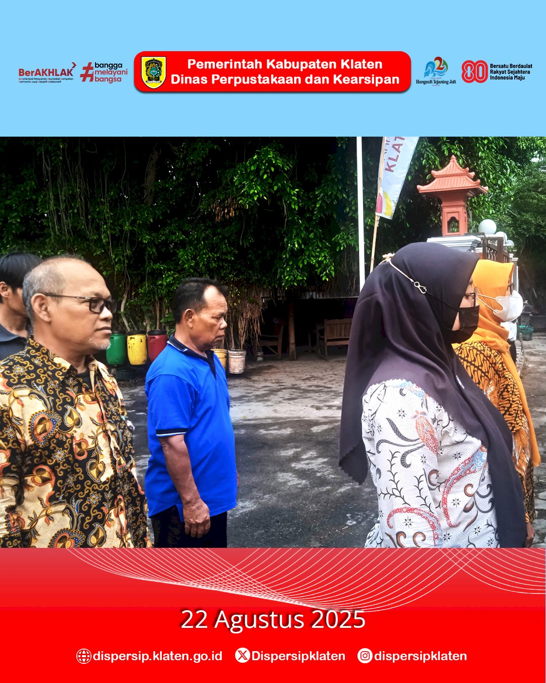 Apel Jumat Pagi Dispersip Klaten :  Kepala Dinas Apresiasi atas Prestasi  di Karnaval Pembangunan 2025