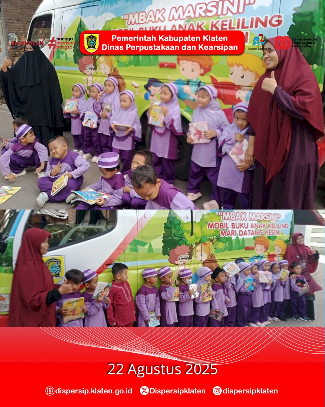 Mbak Marsini Ajak Anak KB-TK Al Amin Bolali, Wonosari Gembira Belajar Literasi Sejak Dini