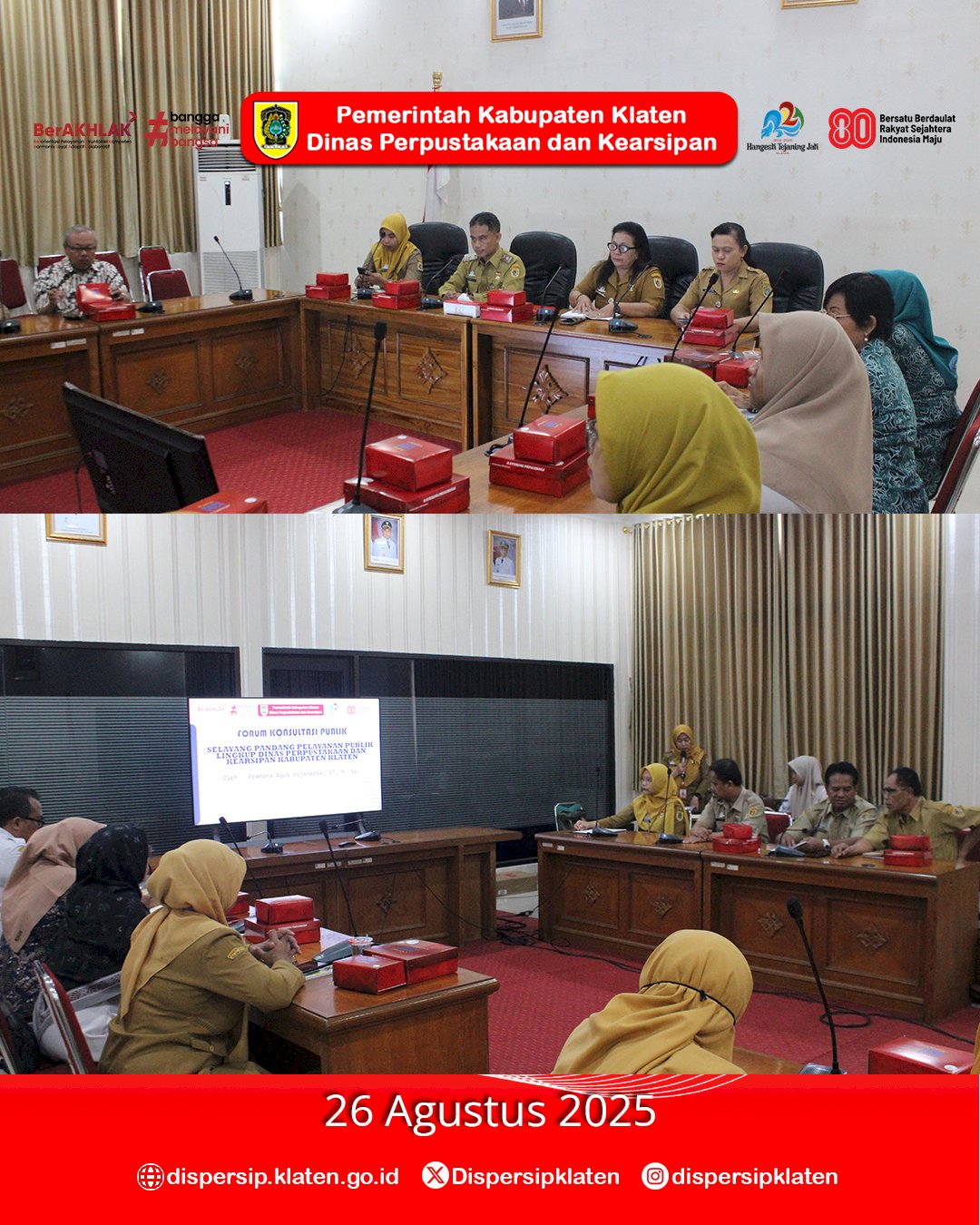 Forum Konsultasi Publik (FKP)2025 Dispersip Klaten, Wadah Aspirasi untuk Tingkatkan Kualitas Layanan