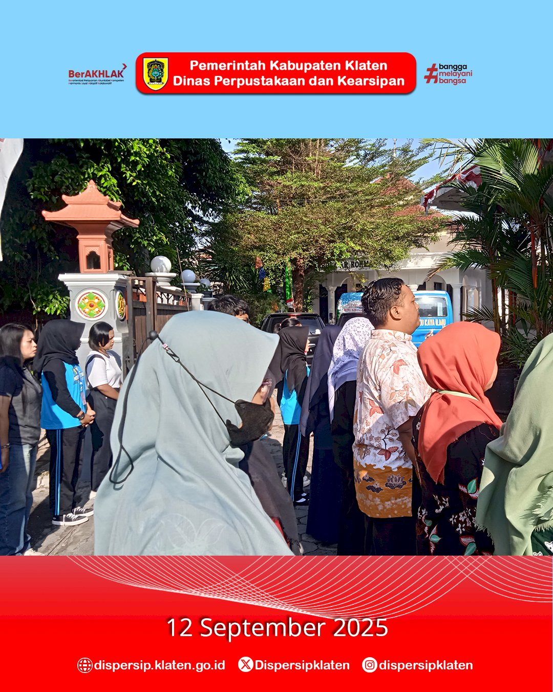 Apel Jumat Pagi Dispersip Klaten Tekankan Kedisiplinan Usai Pengumuman PPPK Paruh Waktu