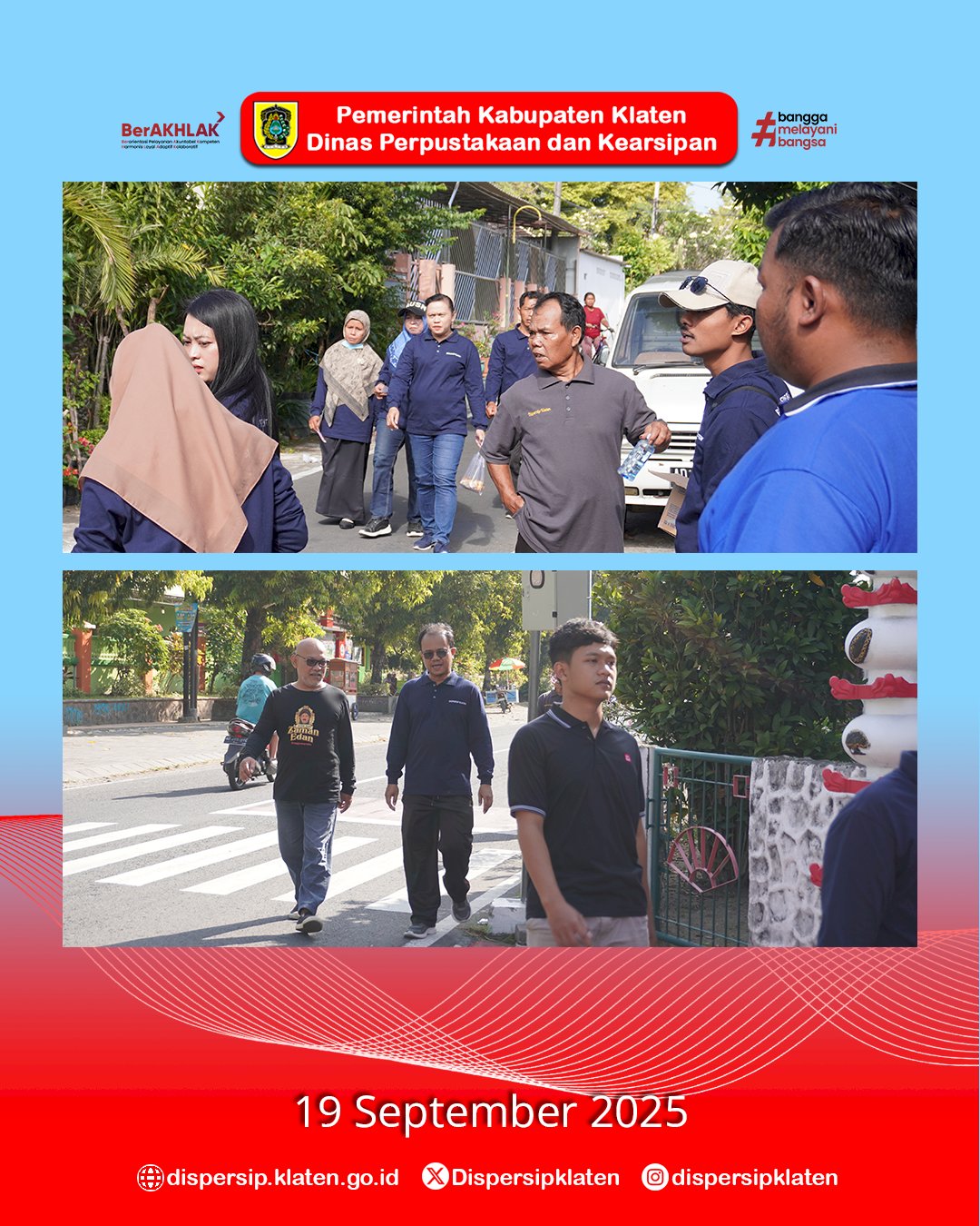 Dispersip Klaten Gelar Jalan Sehat Bersama Peringati Hari Olahraga Nasional
