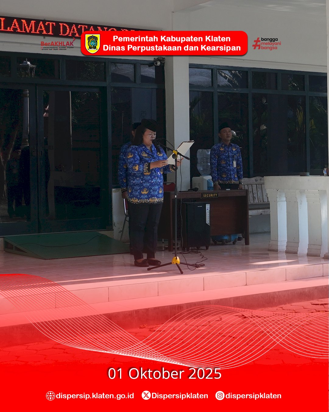 Dispersip Klaten Gelar Upacara Peringatan Hari Kesaktian Pancasila