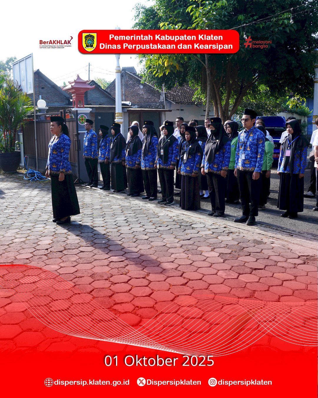 Dispersip Klaten Gelar Upacara Peringatan Hari Kesaktian Pancasila