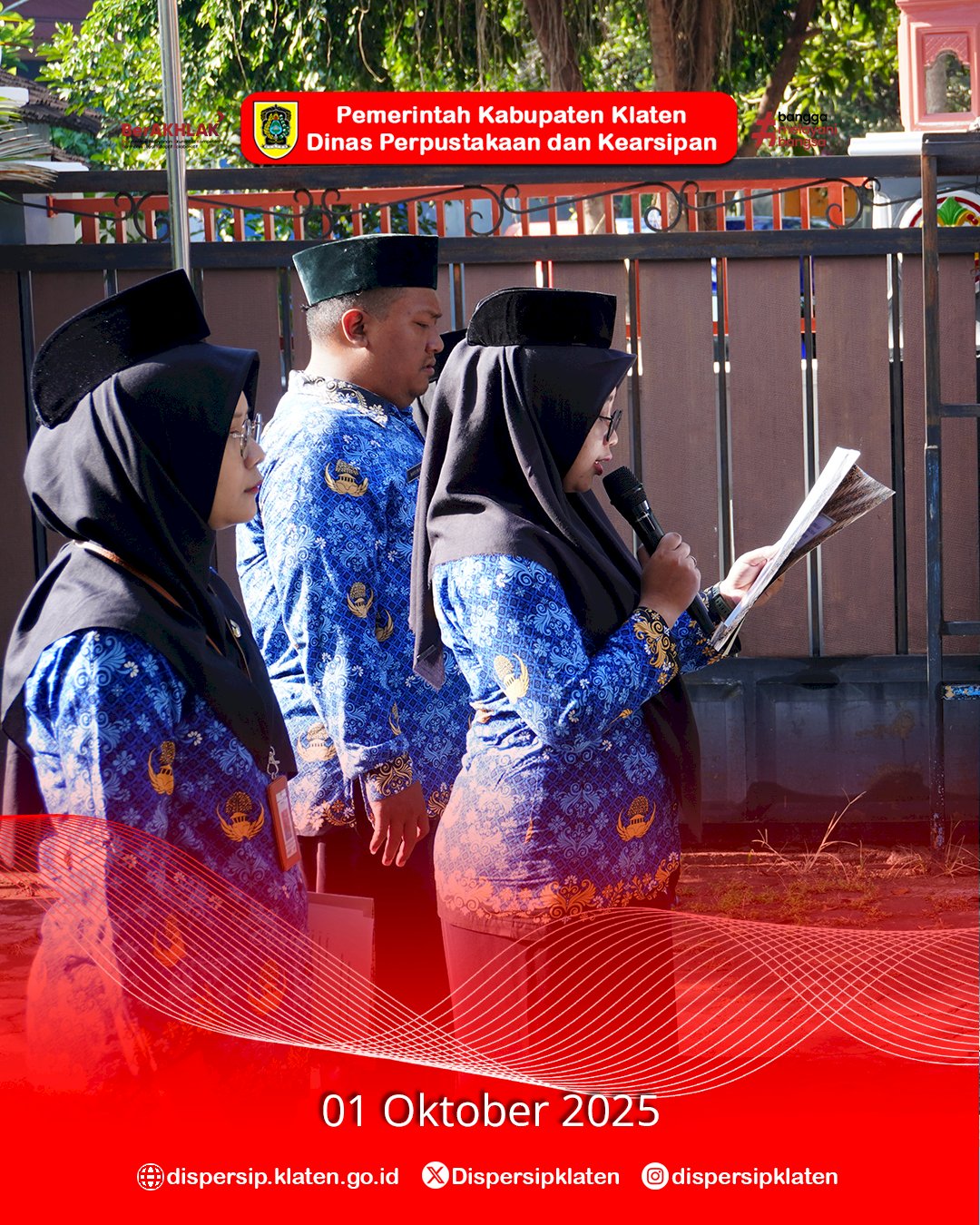 Dispersip Klaten Gelar Upacara Peringatan Hari Kesaktian Pancasila