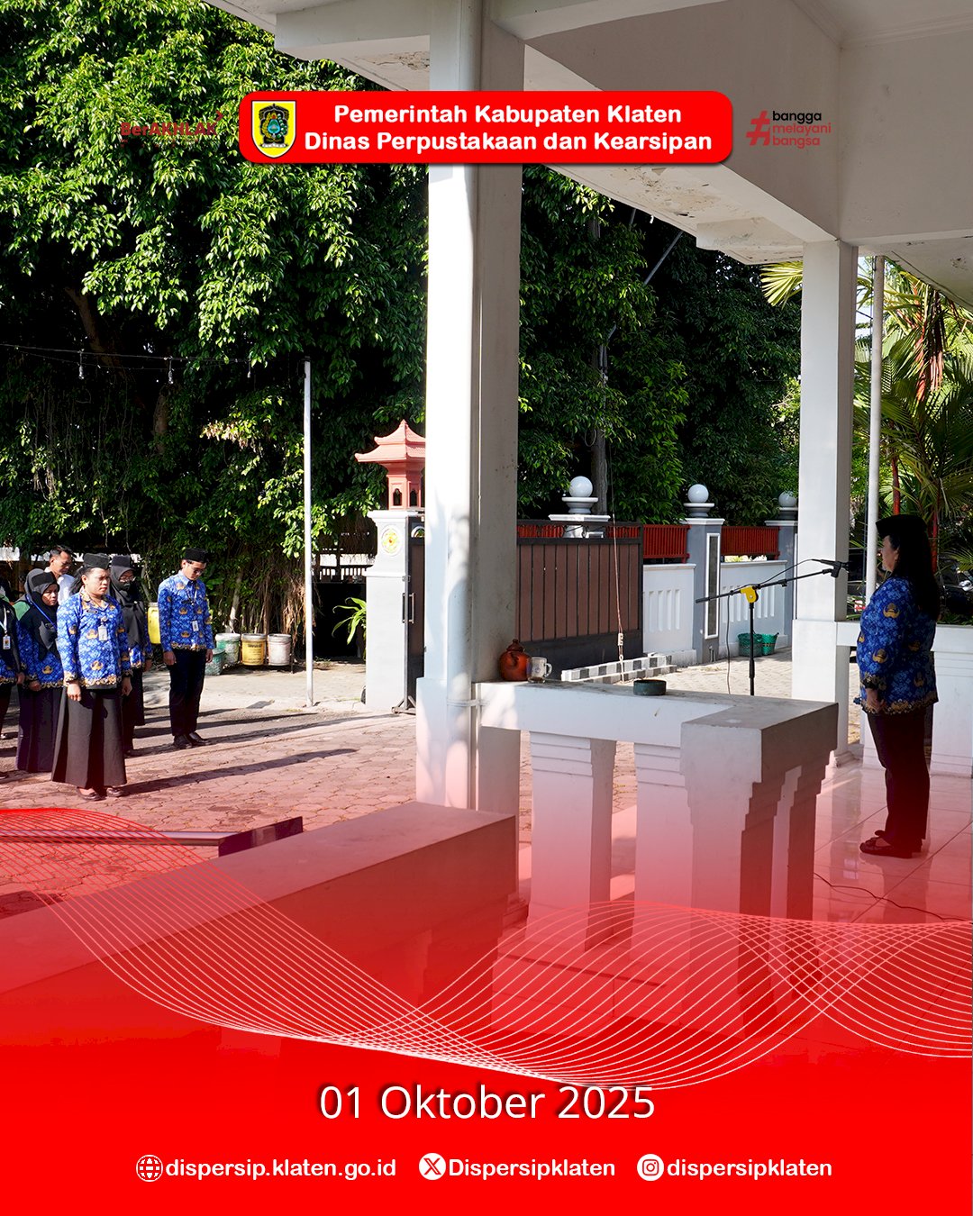 Dispersip Klaten Gelar Upacara Peringatan Hari Kesaktian Pancasila