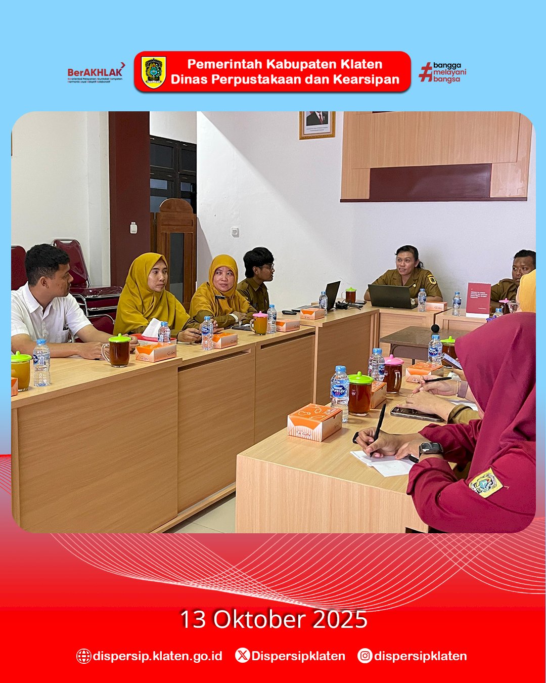 Dispersip Klaten Bahas Pengelolaan Arsip Terjaga bersama Perangkat Daerah Terkait