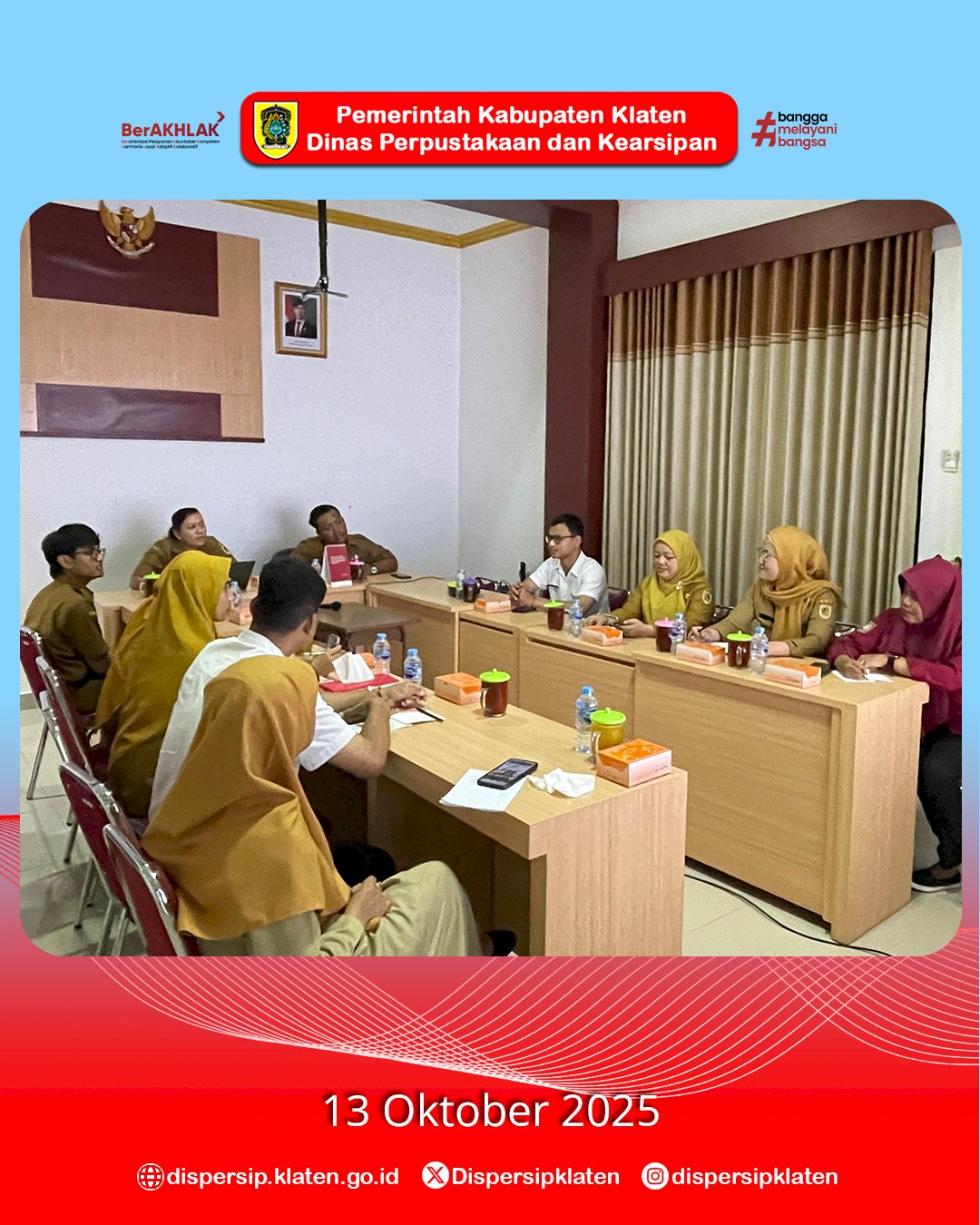 Dispersip Klaten Bahas Pengelolaan Arsip Terjaga bersama Perangkat Daerah Terkait
