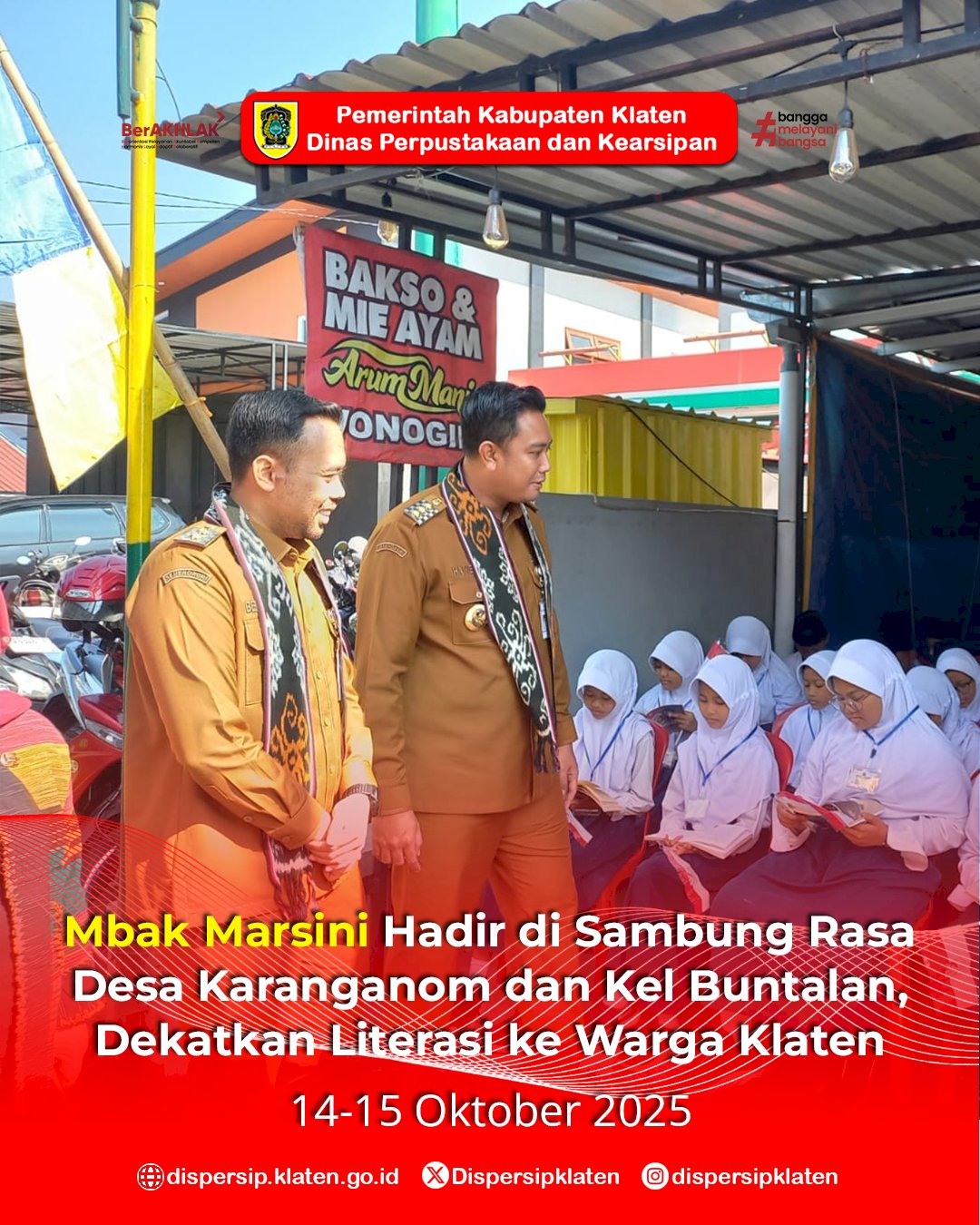 Mbak Marsini Hadir di Sambung Rasa Desa Karanganom dan Kelurahan Buntalan, Dekatkan Literasi ke Warga Klaten