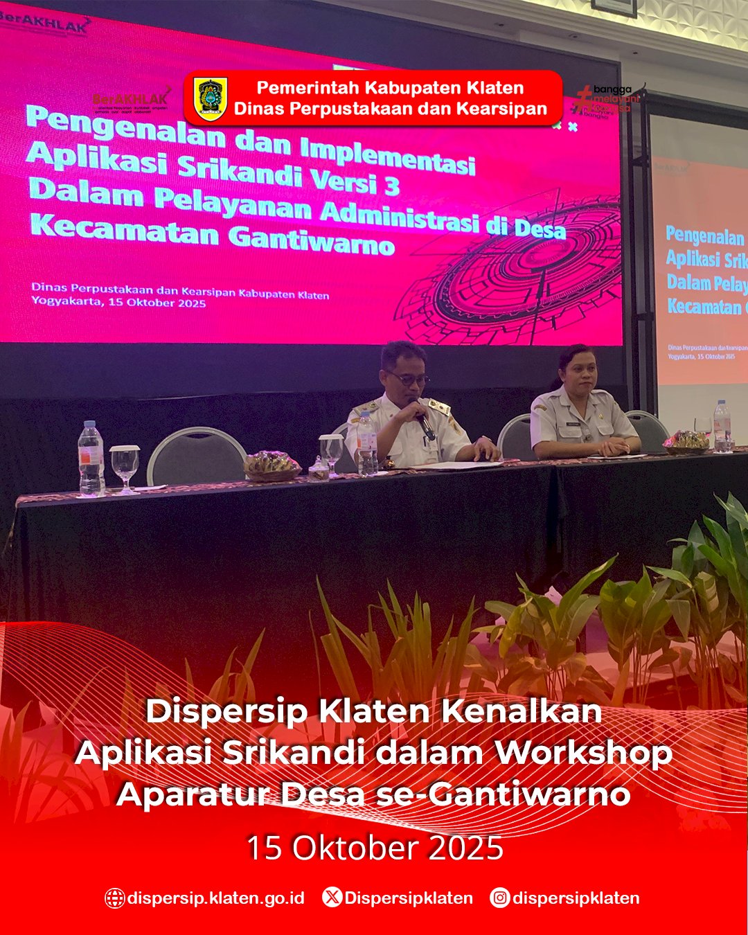 Dispersip Klaten Kenalkan Aplikasi Srikandi dalam Workshop Aparatur Desa se-Gantiwarno