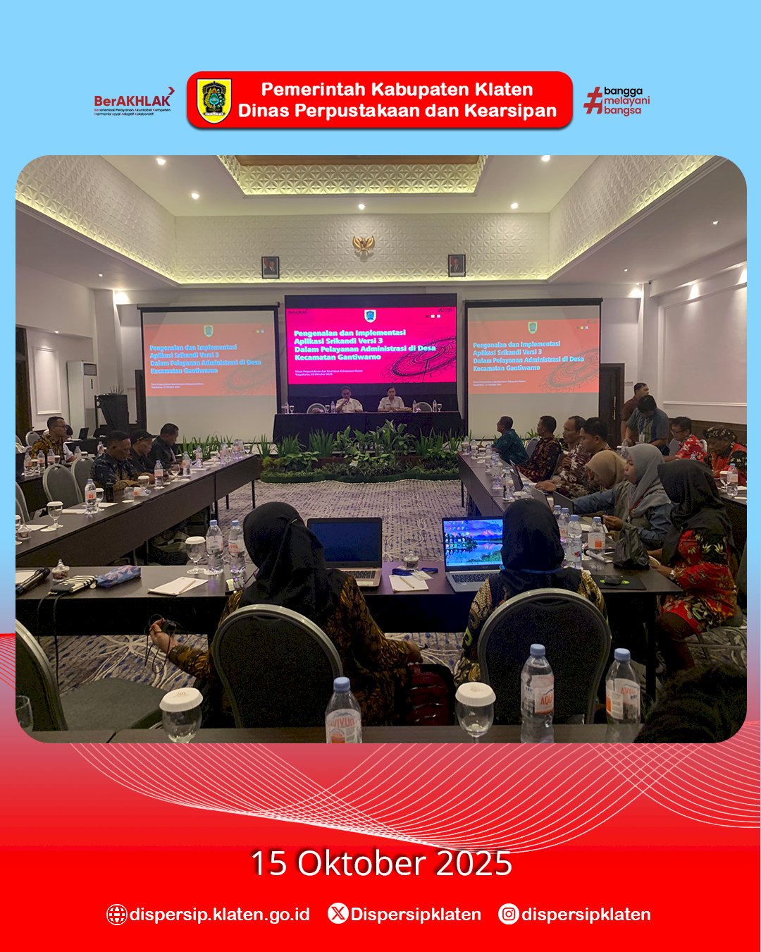 Dispersip Klaten Kenalkan Aplikasi Srikandi dalam Workshop Aparatur Desa se-Gantiwarno