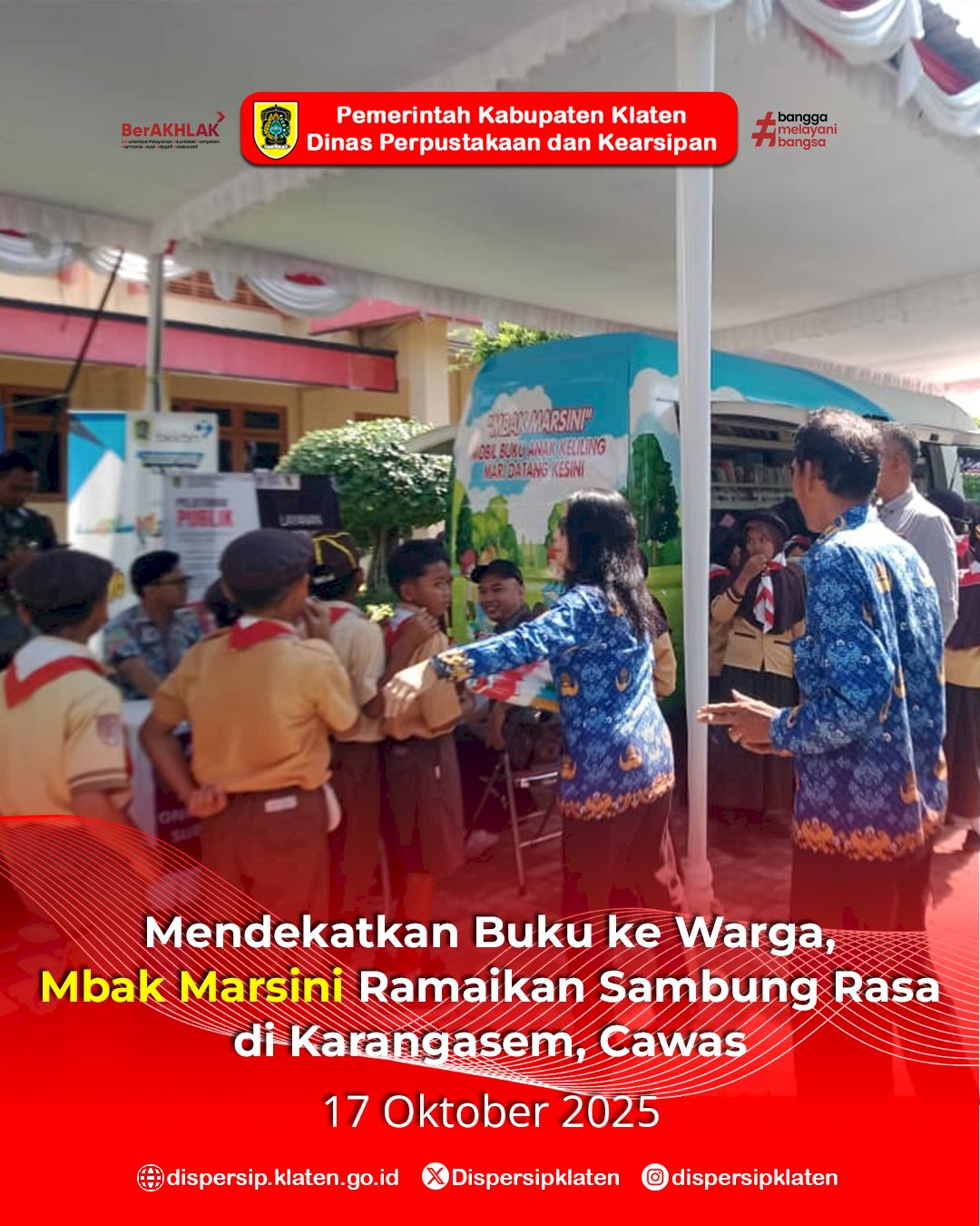Mendekatkan Buku ke Warga, Mbak Marsini Ramaikan Sambung Rasa di Karangasem, Cawas