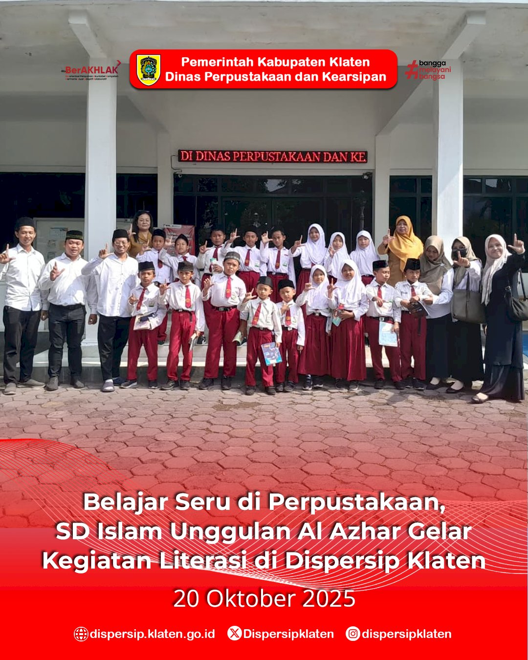 Belajar Seru di Perpustakaan, SD Islam Unggulan Al Azhar Gelar Kegiatan Literasi di Dispersip Klaten