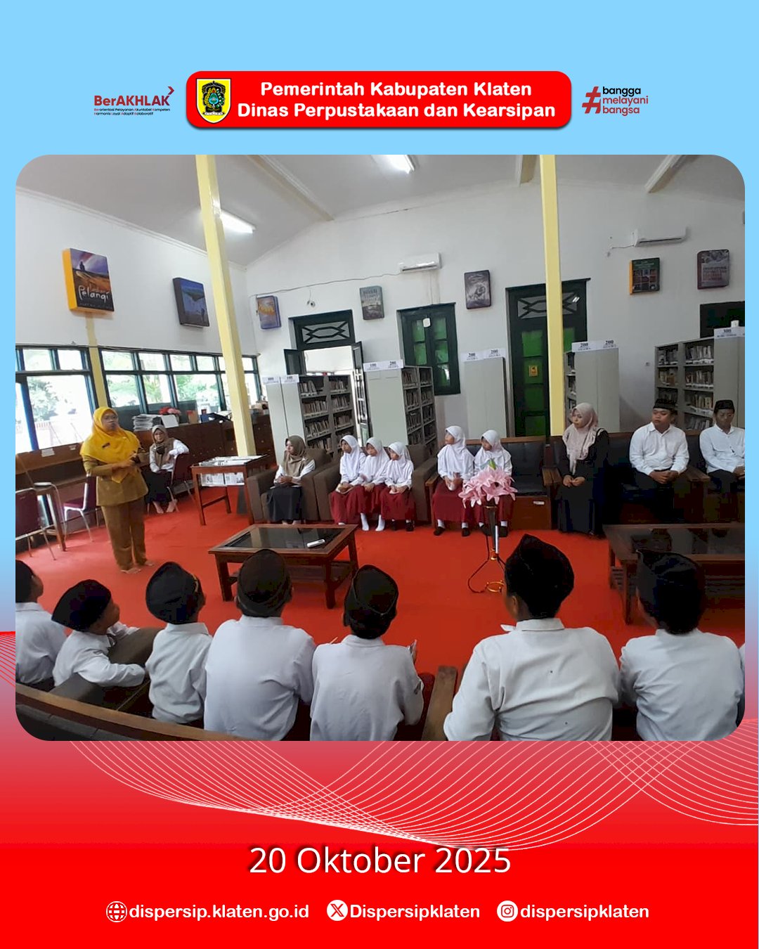 Belajar Seru di Perpustakaan, SD Islam Unggulan Al Azhar Gelar Kegiatan Literasi di Dispersip Klaten