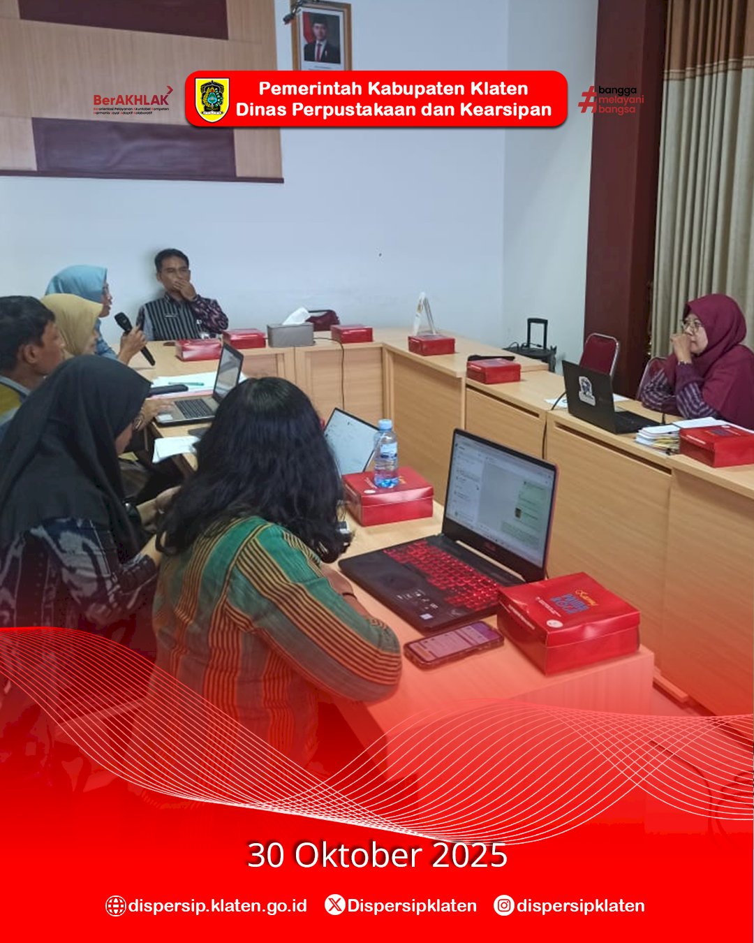 Dispersip Klaten Terima Kunjungan Monitoring Bagian Organisasi Setda, Bahas Peningkatan Kinerja dan Tata Kelola