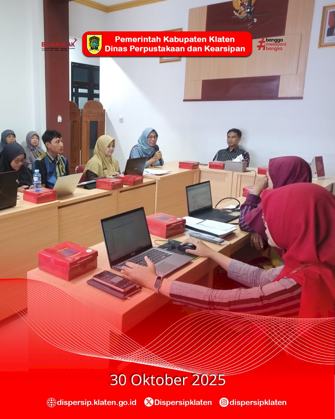 Dispersip Klaten Terima Kunjungan Monitoring Bagian Organisasi Setda, Bahas Peningkatan Kinerja dan Tata Kelola