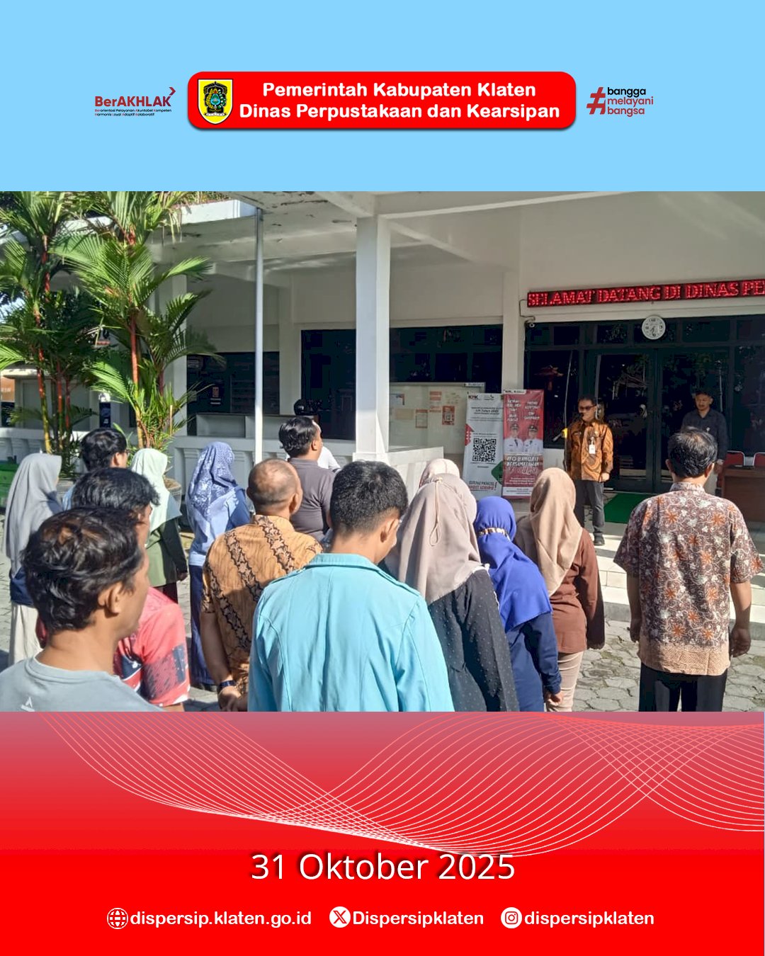 Apel Jumat Pagi Dispersip Klaten : Kepala Dinas Ajak Pegawai Perkuat Sinergi Menjelang Akhir Tahun