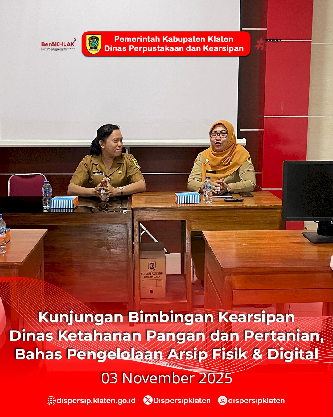 Kunjungan Bimbingan Kearsipan Dinas Ketahanan Pangan dan Pertanian, Bahas Pengelolaan Arsip Fisik & Digital
