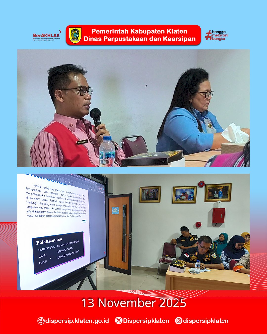 Menuju Klafiesta 2025, Dispersip Klaten Perkuat Kolaborasi dengan Berbagai Perangkat Daerah