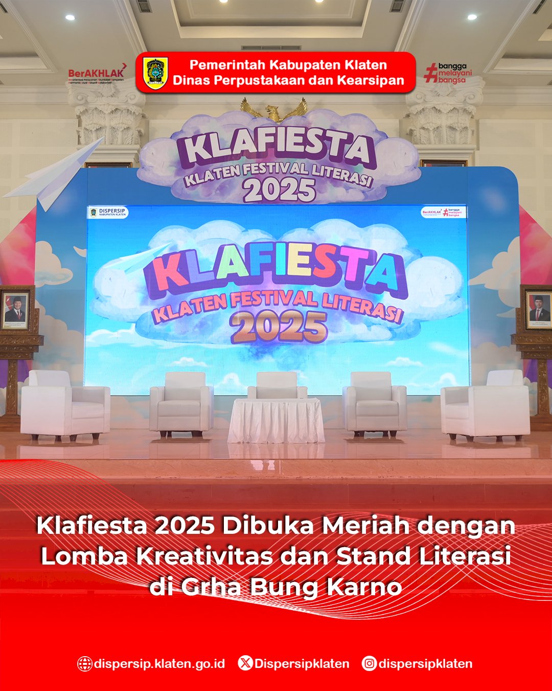 Klafiesta 2025 Dibuka Meriah dengan Lomba Kreativitas dan Stand Literasi di Grha Bung Karno