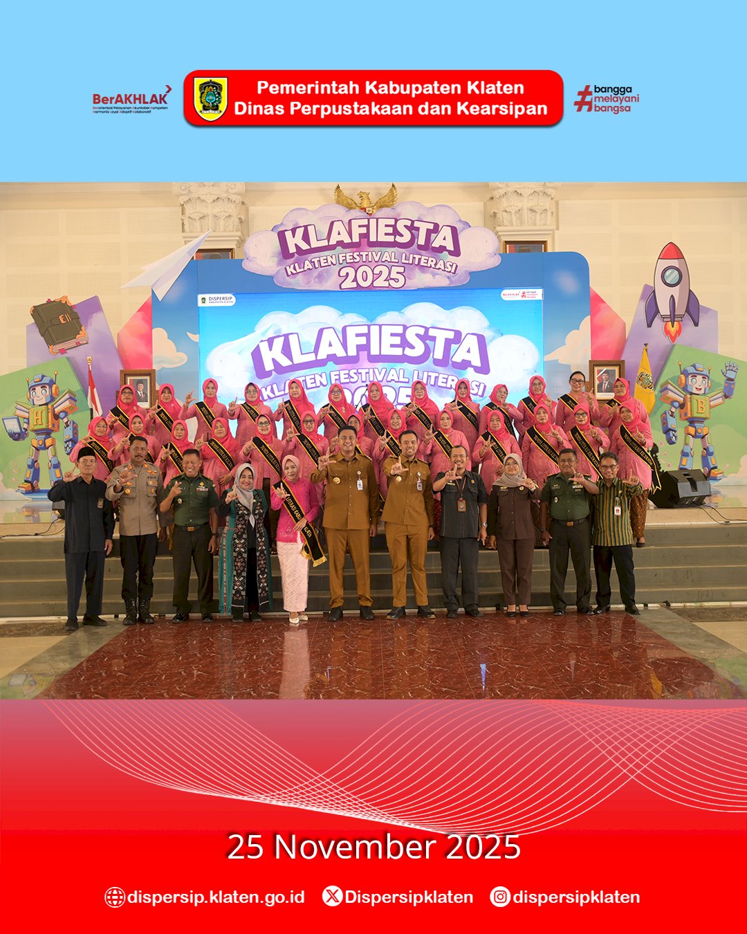 Bupati Klaten Resmikan Klaten Festival Literasi 2025 dan Kukuhkan Bunda Literasi Kecamatan