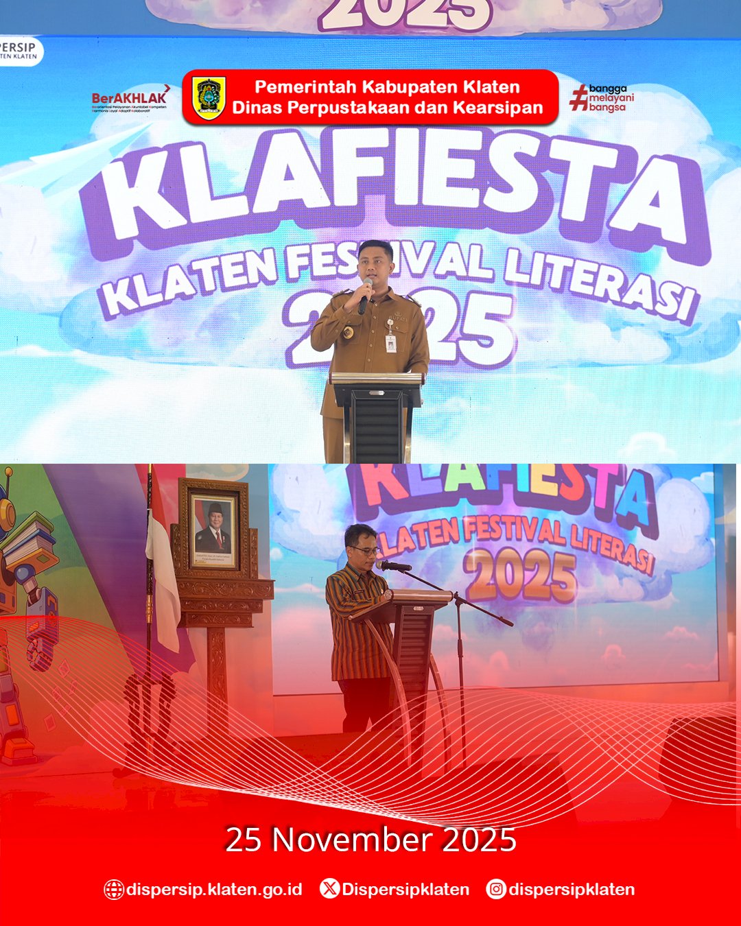 Bupati Klaten Resmikan Klaten Festival Literasi 2025 dan Kukuhkan Bunda Literasi Kecamatan