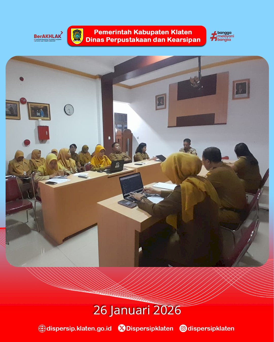 Dispersip Klaten Mantapkan Langkah Program 2026 melalui Rakor Internal