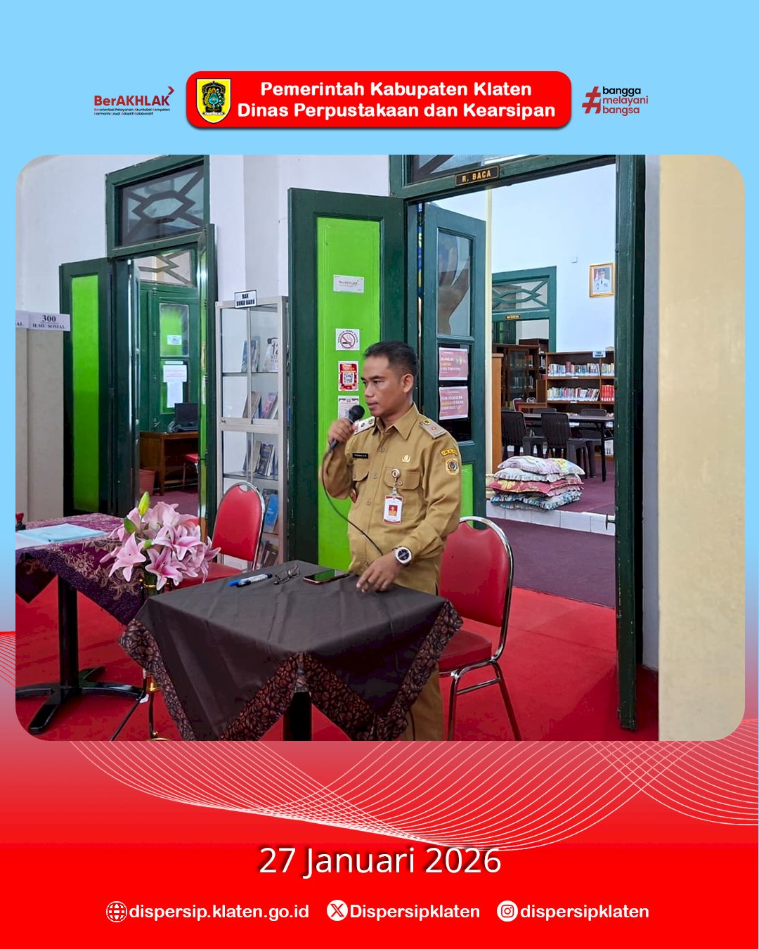 Penandatanganan Pakta Integritas Tahun 2026 Pegawai Dispersip Klaten