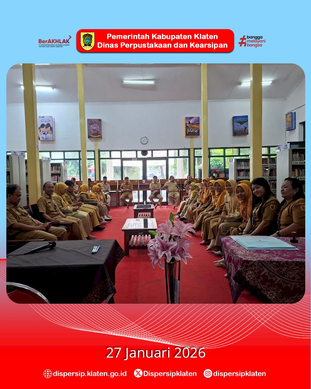 Penandatanganan Pakta Integritas Tahun 2026 Pegawai Dispersip Klaten