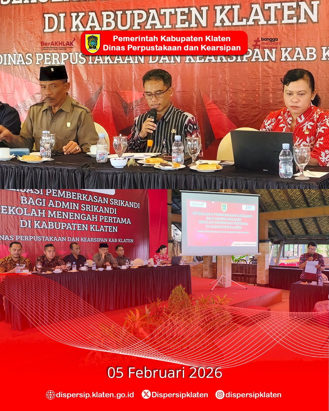 Dispersip Klaten Gelar Sosialisasi Pemberkasan Arsip SRIKANDI bagi Admin SMP se-Kabupaten Klaten