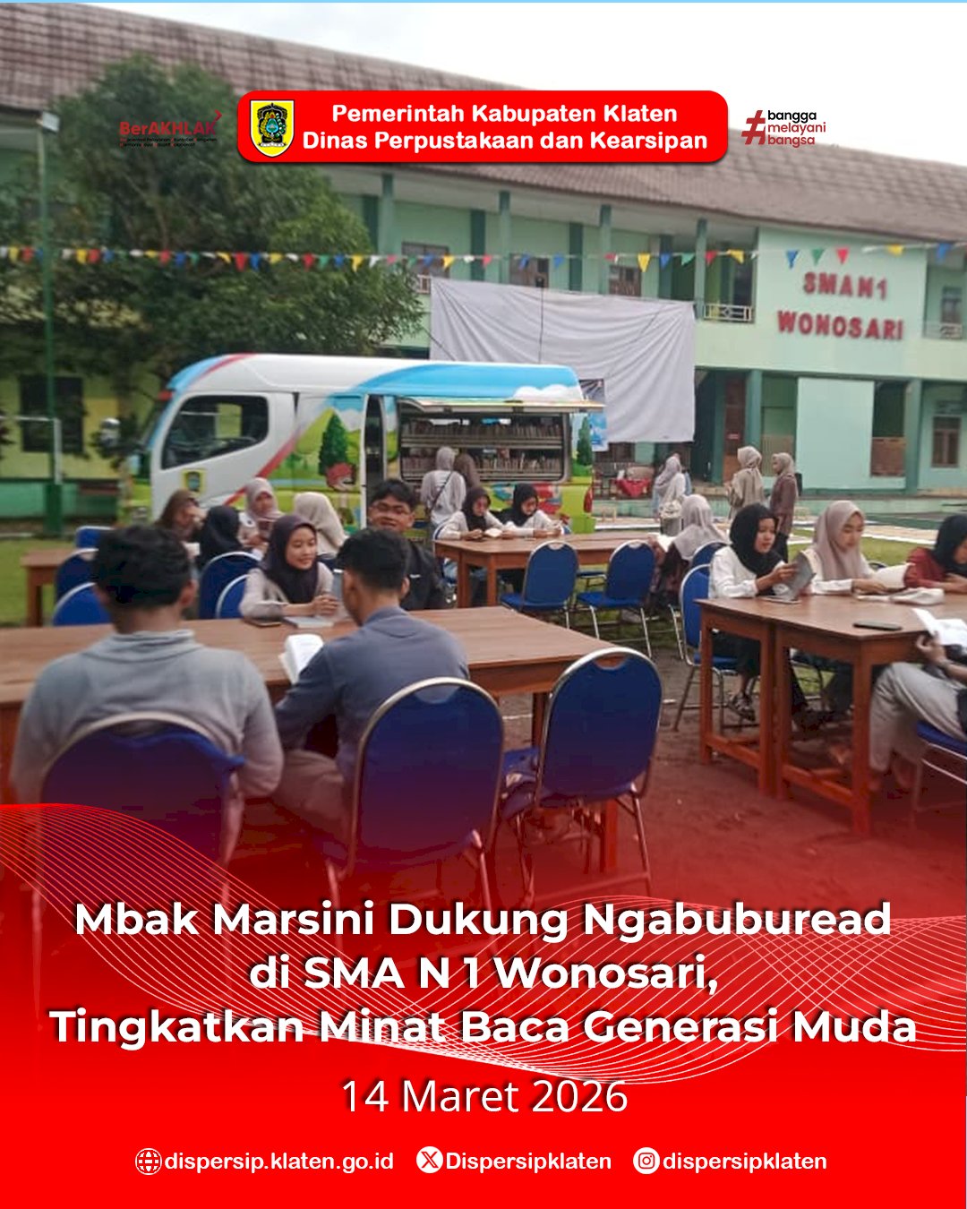 Mbak Marsini Dukung Ngabuburead di SMA N 1 Wonosari, Tingkatkan Minat Baca Generasi Muda