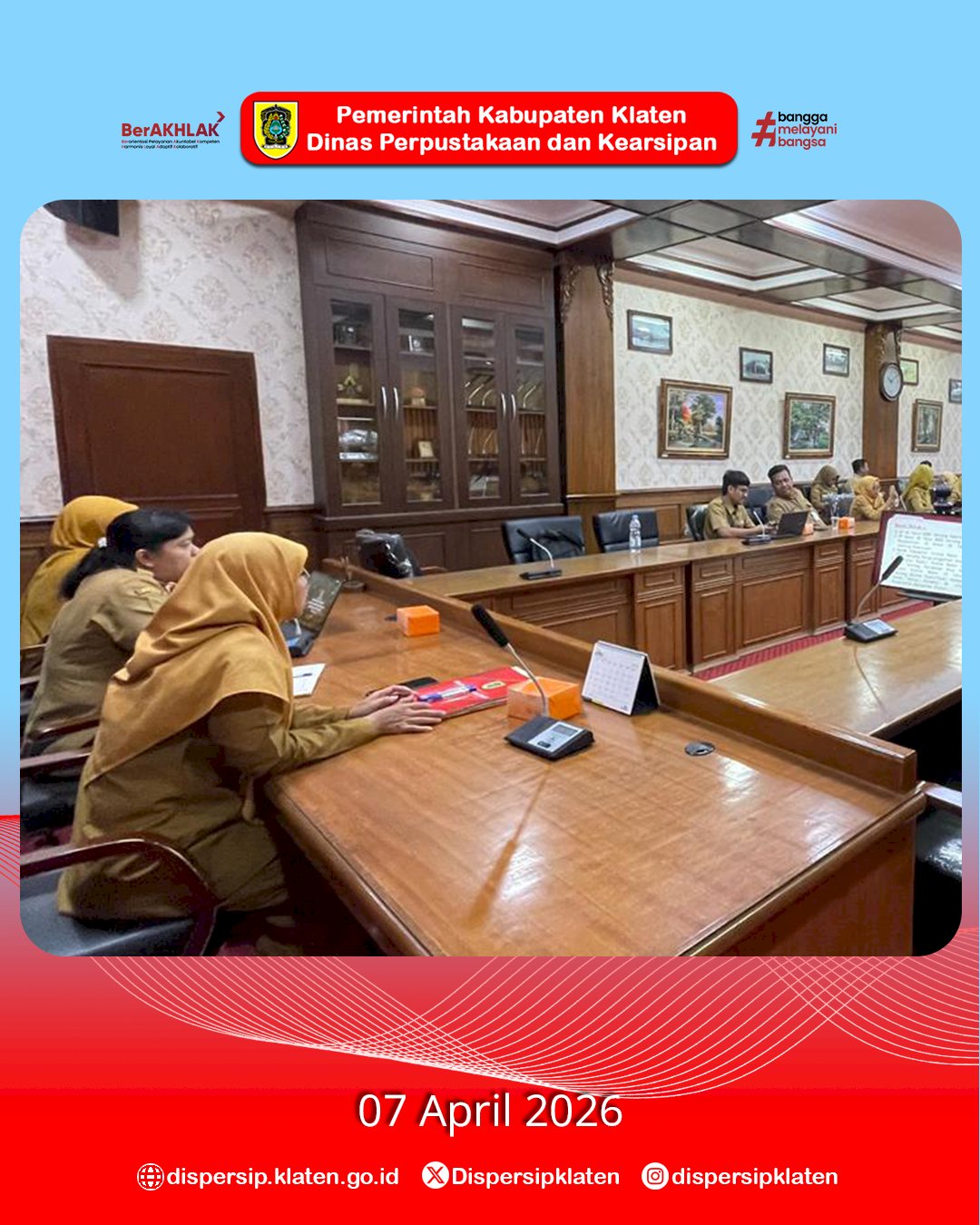 Dispersip Klaten Gelar Rapat Pembahasan Rancangan SKKAAD untuk Perkuat Tata Kelola Arsip Daerah