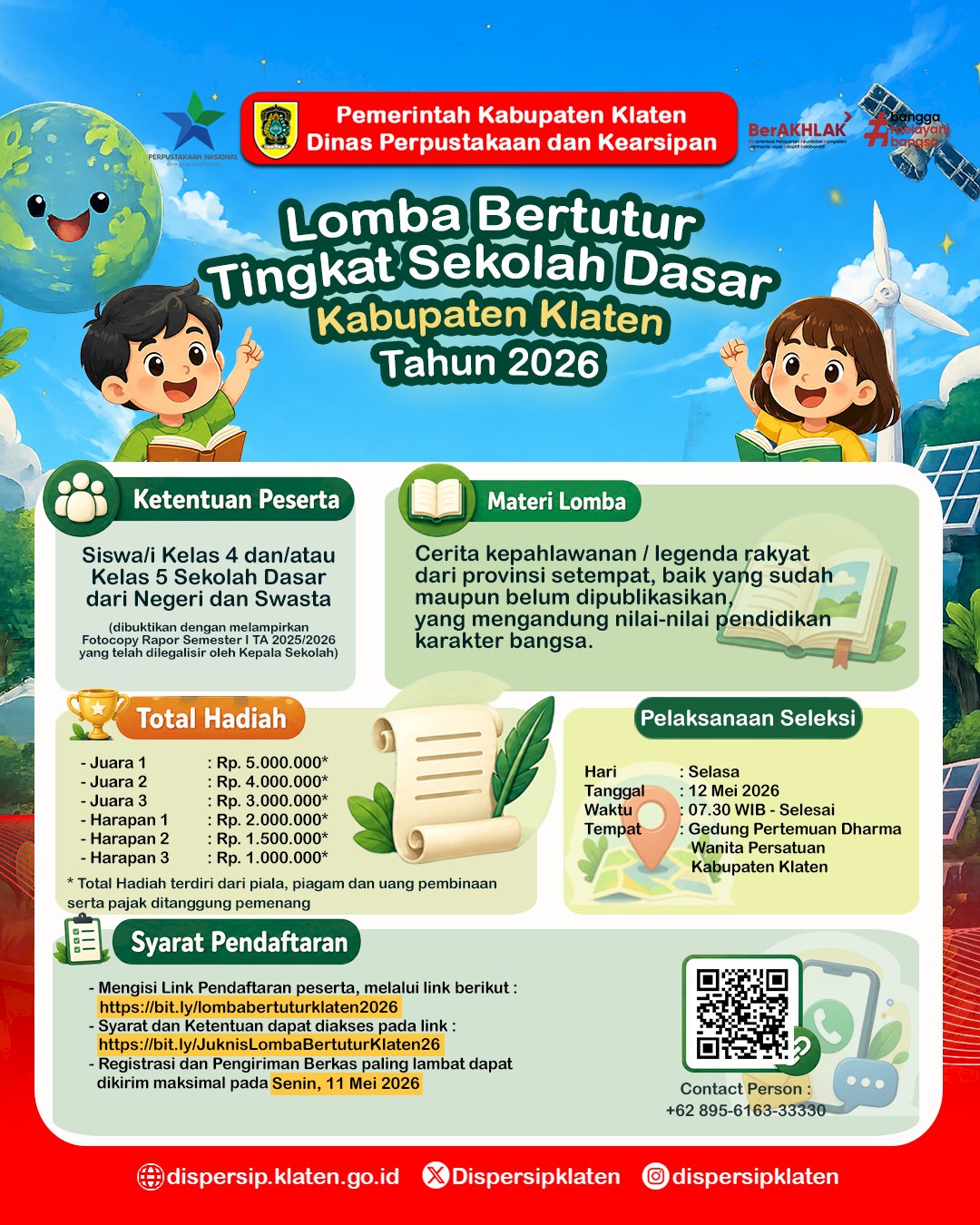 Lomba Bertutur Tingkat SD Kabupaten Klaten 2026