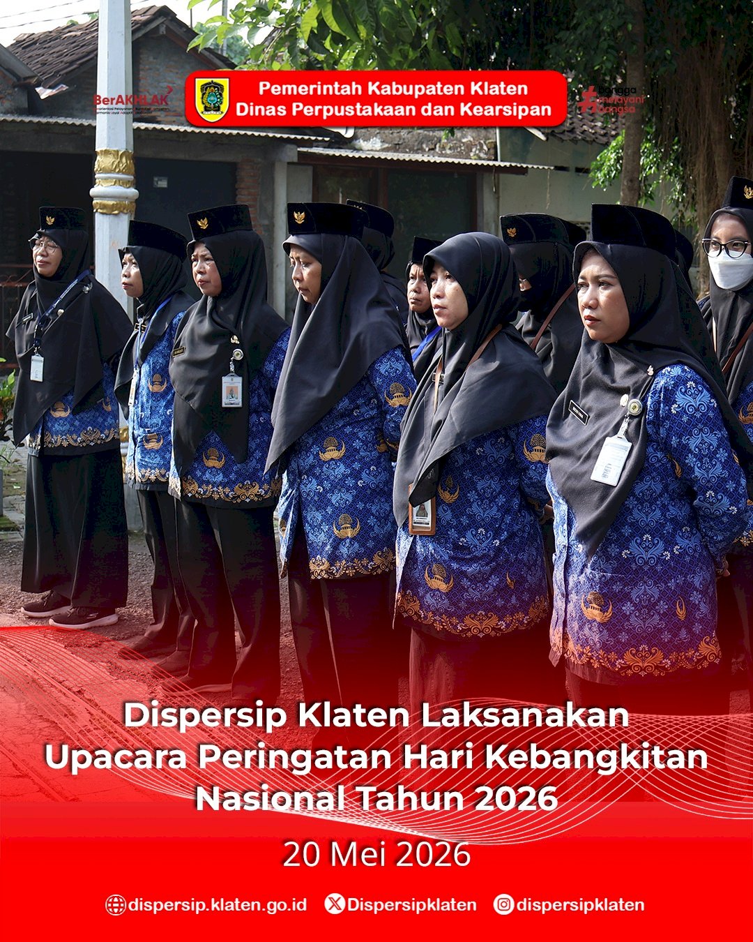 Dispersip Klaten Laksanakan Upacara Peringatan Hari Kebangkitan Nasional Tahun 2026