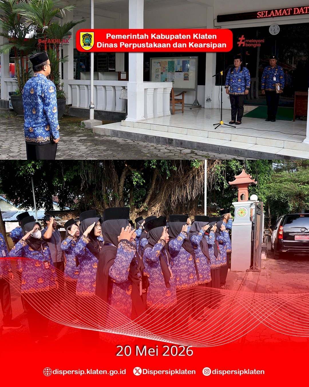 Dispersip Klaten Laksanakan Upacara Peringatan Hari Kebangkitan Nasional Tahun 2026