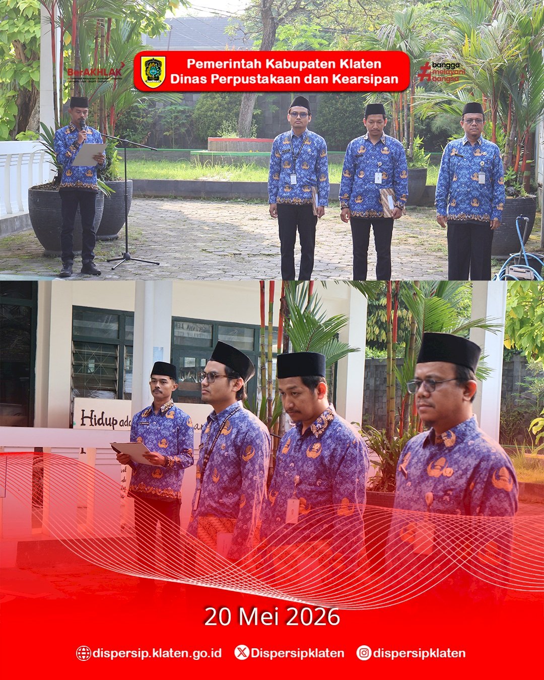 Dispersip Klaten Laksanakan Upacara Peringatan Hari Kebangkitan Nasional Tahun 2026